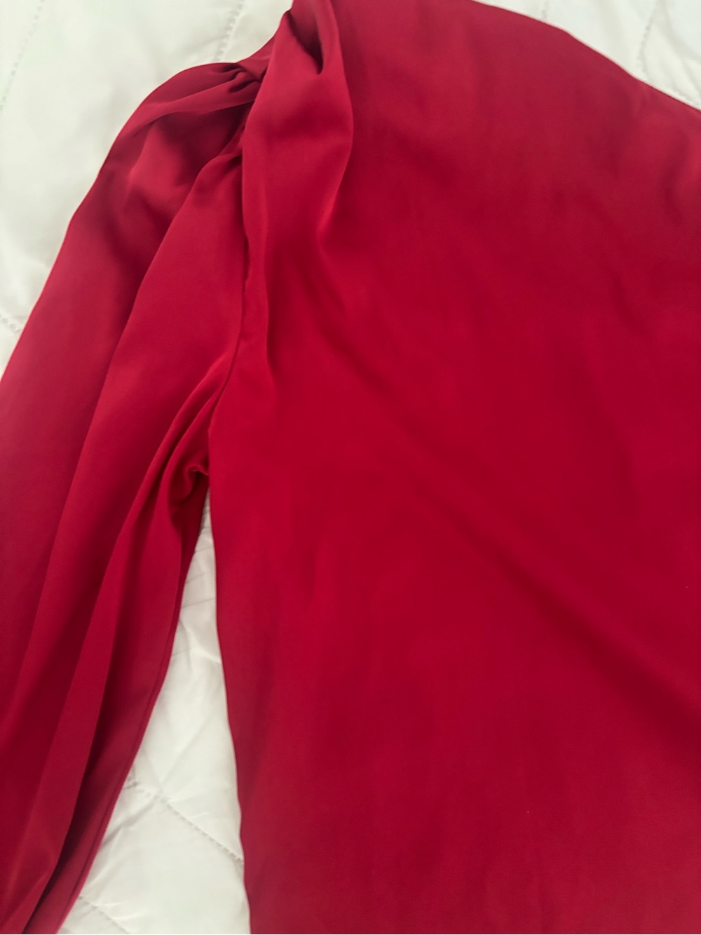 Red One-Shoulder Top - Picture 2 of 3